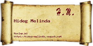 Hideg Melinda névjegykártya